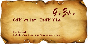 Gürtler Zsófia névjegykártya