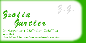 zsofia gurtler business card
